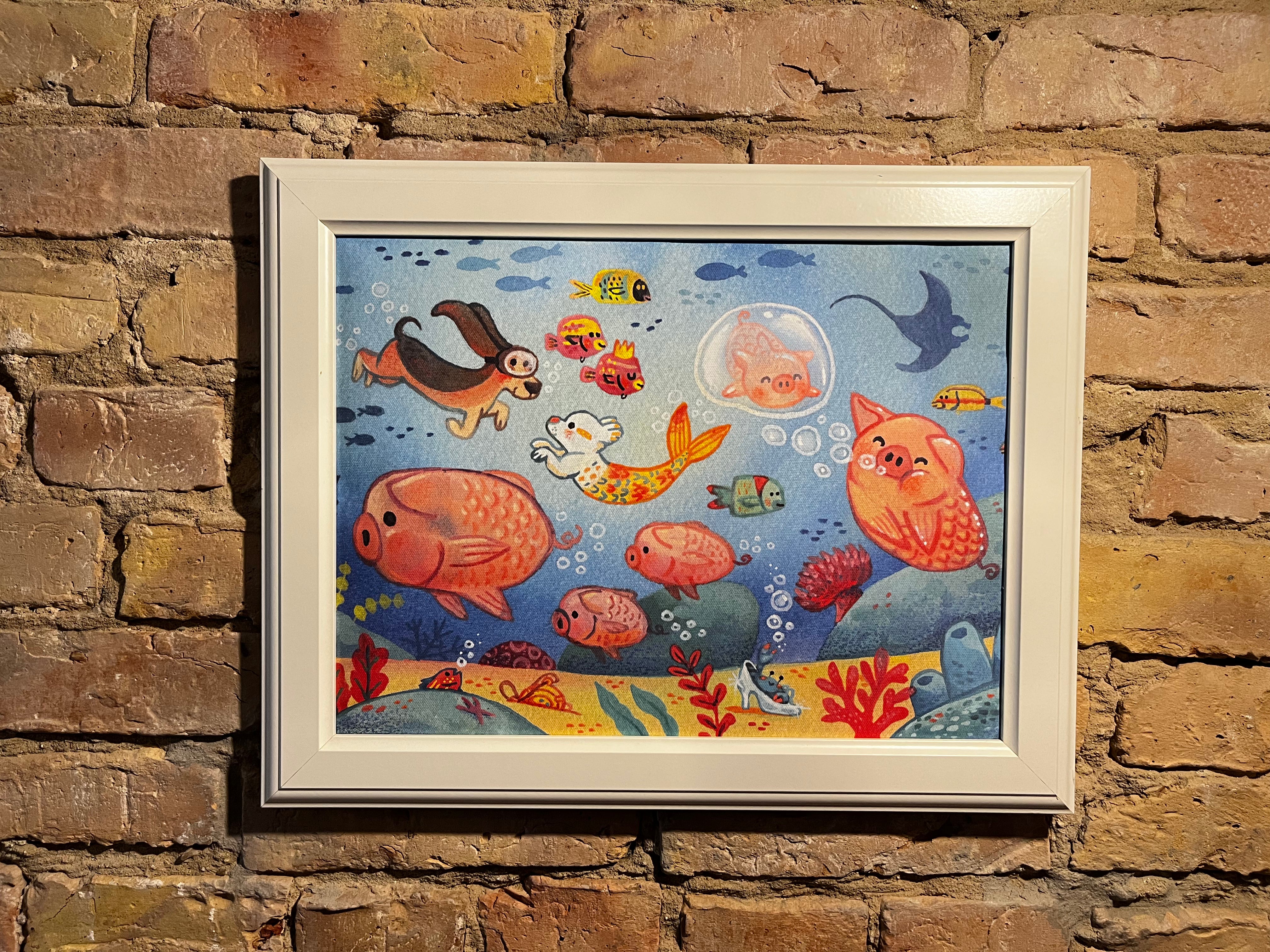 Wimmel World Canvas